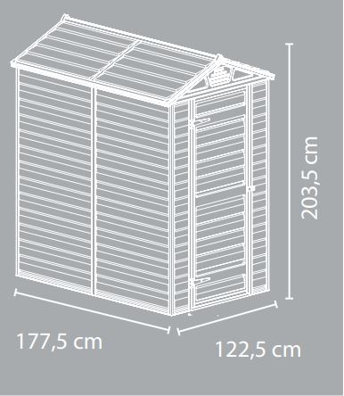 zahradni domek skylight 4x6 rozmery